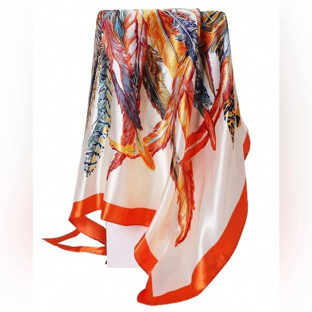 ✨NEW Colorful Feather 🪶 Print Scarf